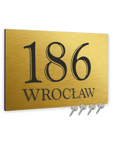 Tabliczka 40x30 cm Domu Tablica Adresowa Aluminium