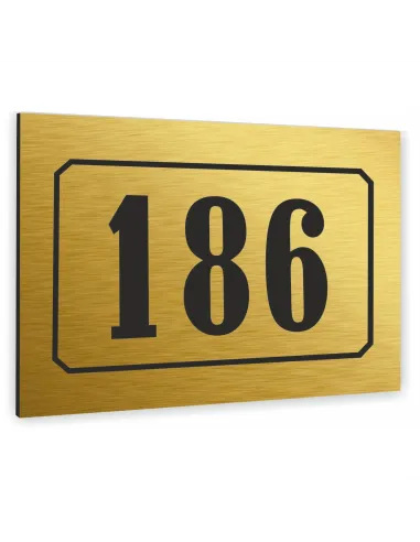 Tabliczka Numer Budynek Dom Aluminium 3D Złota 40x30cm