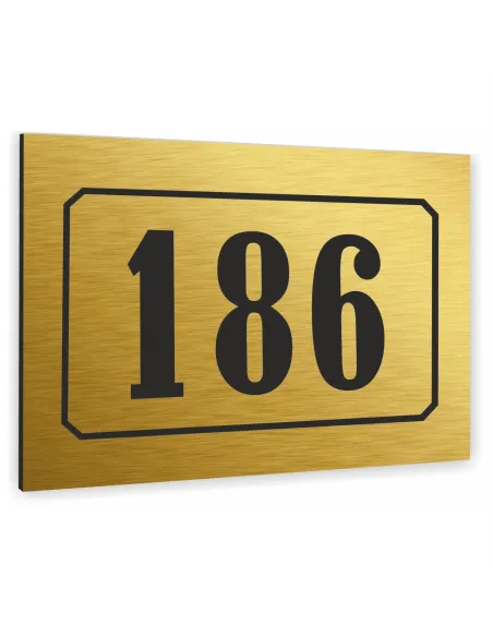 Tabliczka Numer Budynek Dom Aluminium 3D Złota 40x30cm