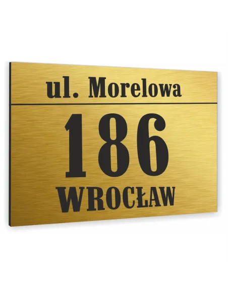 Tablica Adresowa Metalowa Nazwa Ulicy Aluminium 3D 40x30cm