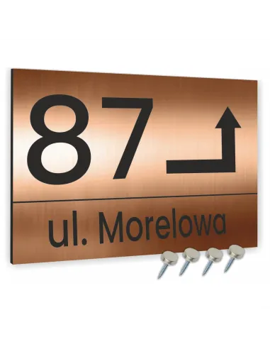 Tabliczka 20x15cm Tablica Numerem Domu Adresowa Miedziana