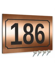 Tabliczka 20x15cm Adresowa Aluminiowa Miedziana Numer