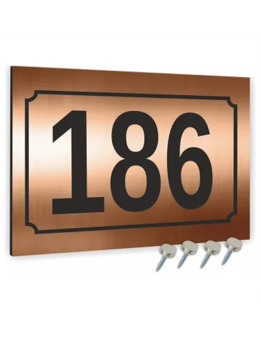 Tabliczka 20x15cm Adresowa Aluminiowa Miedziana Numer