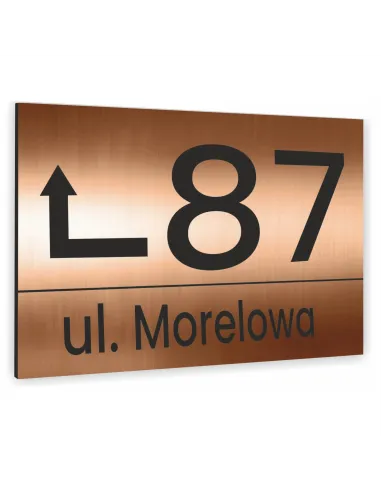 Tabliczka Tablica Adresowa Aluminiowa Wkrętami Miedziana