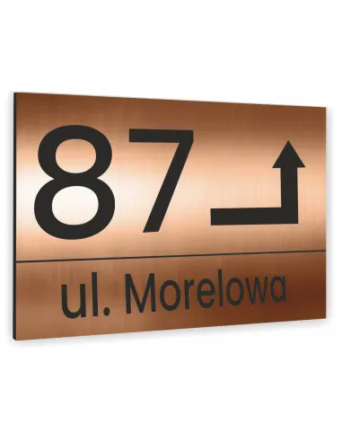 Tabliczka 20x15cm Tablica Numerem Domu Adresowa Miedziana