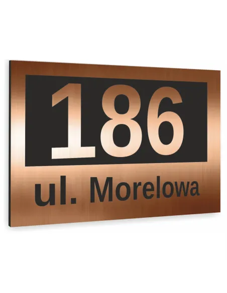 Tabliczka Tablica Adresowa Numerem Domu 20x15 Miedziana