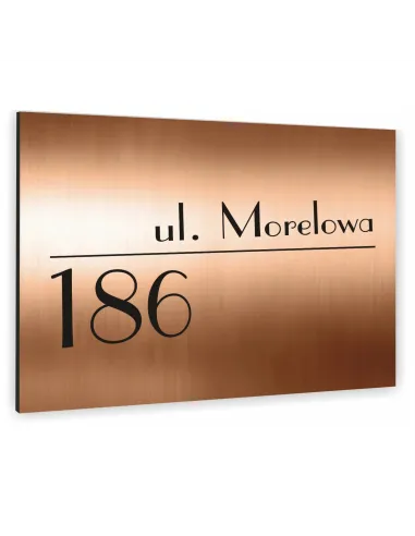 Tabliczka Adresowa Aluminiowa Miedziana 20x15 Numer Dom