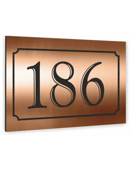 Tabliczka 20x15 cm Numer Budynek Dom Inox Kolor Miedziany