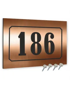 Tablica Adresowa 20x15cm Metalowa Miedziana Nazwa Ulicy