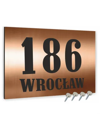 Tabliczka Tablica Adresowa Aluminiowa Miedziana 20x15 cm