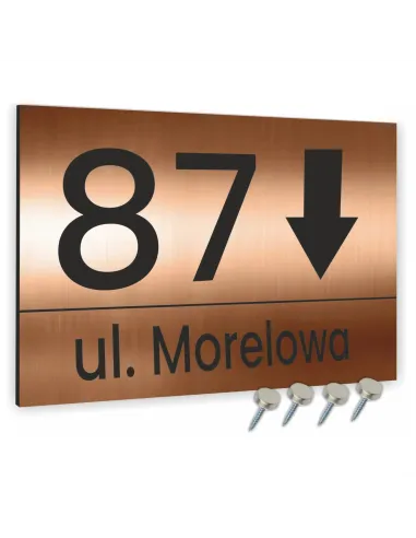 Tabliczka Tablica Adresowa Aluminiowa Kierunkowa Miedziana