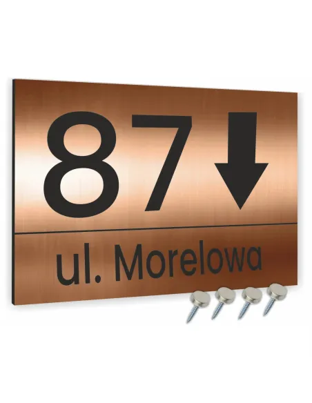 Tabliczka Tablica Adresowa Aluminiowa Kierunkowa Miedziana