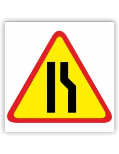 Znak Drogowy Tablica Informacyjna A – 12b Zwężenie Jezdni