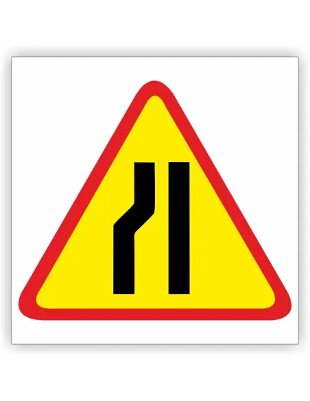 Znak Drogowy Tablica Informacyjna A – 12c Zwężenie Jezdni