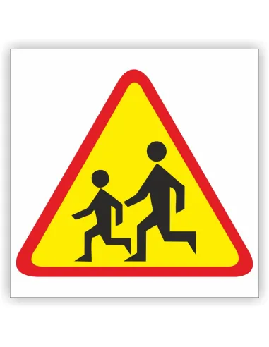 Znak Drogowy – 17 Dzieci Znak Ostrzegawczy 60x60 Reklamowy