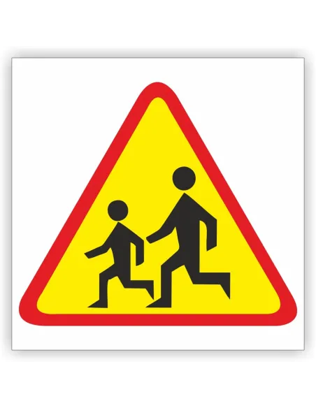 Znak Drogowy – 17 Dzieci Znak Ostrzegawczy 60x60 Reklamowy