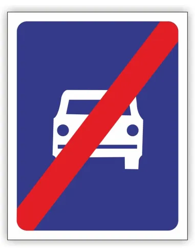 Znak Drogowy Tablica Informacyjna Koniec Drogi Ekspresowej