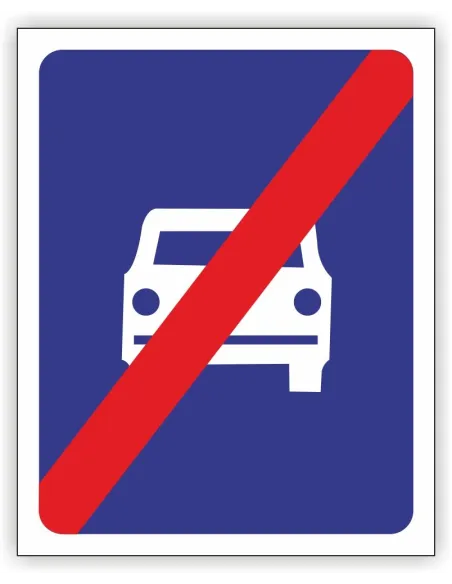 Znak Drogowy Tablica Informacyjna Koniec Drogi Ekspresowej