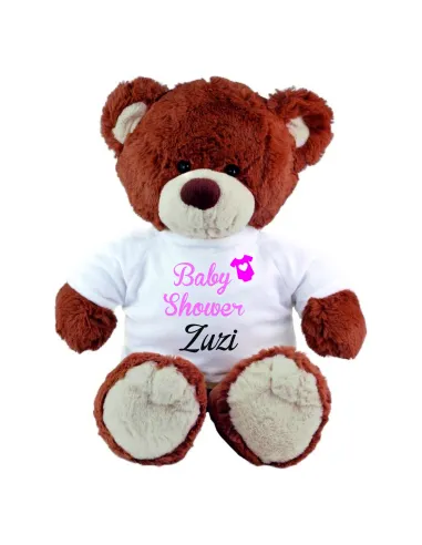 Pluszowy Miś Brązowy Koszulką Personalizacja Prezent