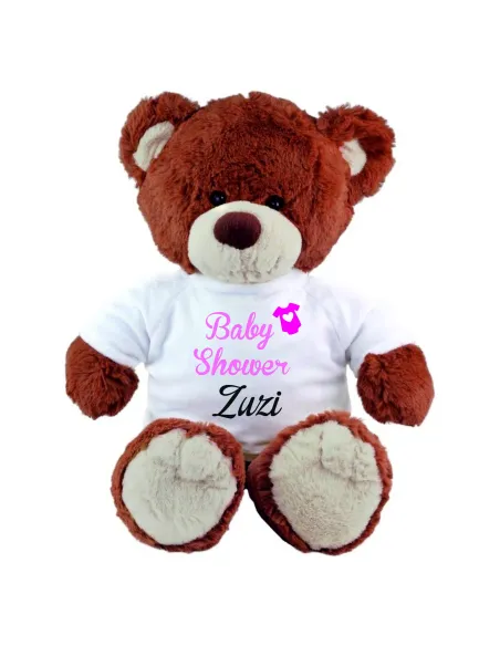 Pluszowy Miś Brązowy Koszulką Personalizacja Prezent