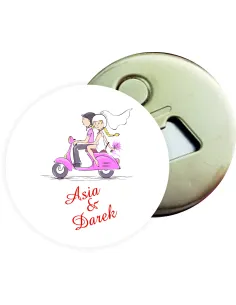 Otwieracz z Magnesem Prezent – Ślub Podziękowanie Gości