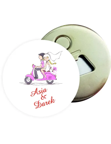 Otwieracz z Magnesem Prezent – Ślub Podziękowanie Gości