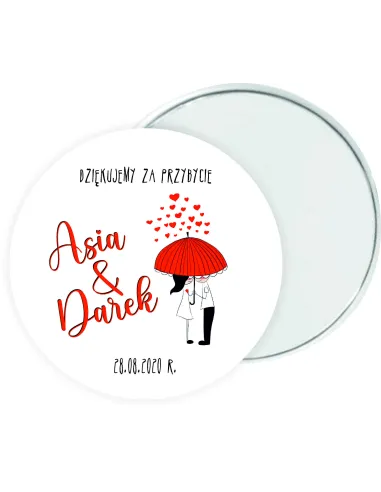 Lustereczko Lusterko Prezent Podziękowanie z Nadrukiem