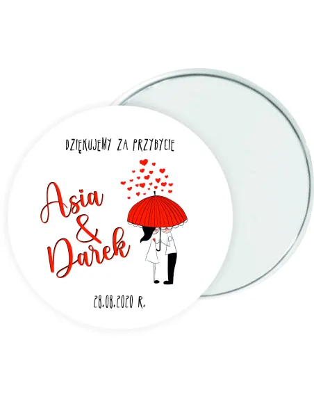 Magnes Personalizowany Prezent Podziękowanie Gości Ślub