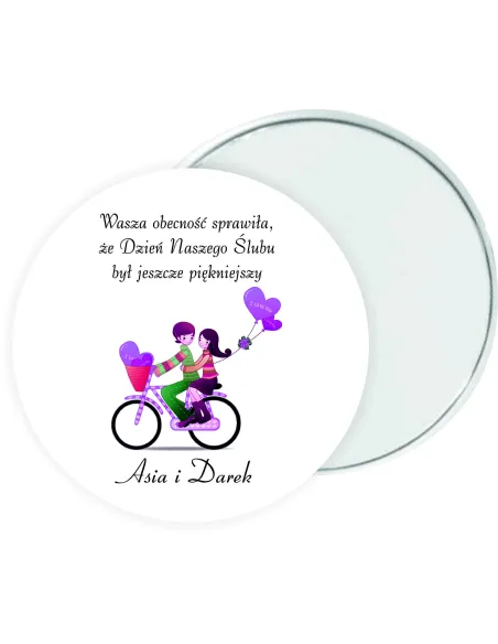 Magnes Personalizowany Prezent Podziękowanie Gości Ślub