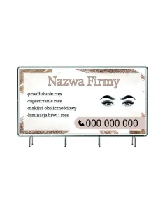 Baner Reklamowy 100x50cm Projekt Plandeka Stylizacja Rzęs