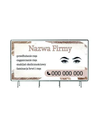 Baner Reklamowy 100x50cm Projekt Plandeka Stylizacja Rzęs