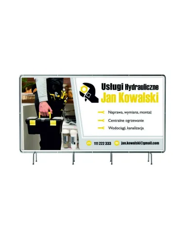 Baner Reklamowy 100x200cm Projekt Gratis Plandeka Usługi