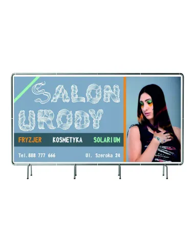 Baner 100x50cm Reklamowy Projekt Gratis Plandeka Salon
