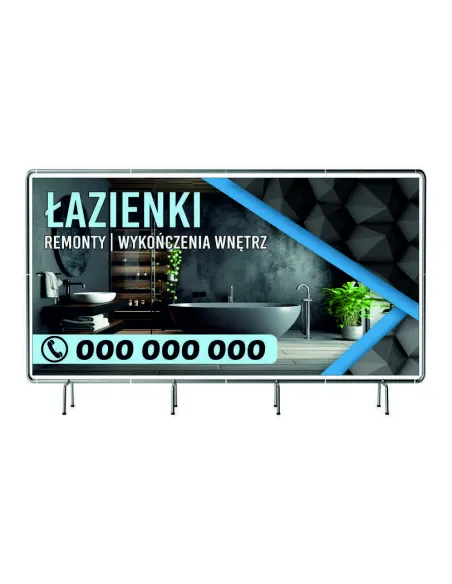 Baner Reklamowy 130x80cm Projekt Gratis Plandeka Łazienki