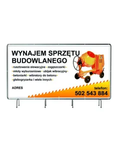 Baner Reklamowy 100x50cm Projekt Gratis Plandeka Wynajem