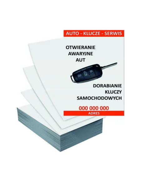 Ulotki A4 100 szt 100 szt Reklamowe Firmowe Duży Wybór