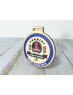 Medal Drewniany 8 cm 8 cm – Twoim Wzorem Nadrukiem UV