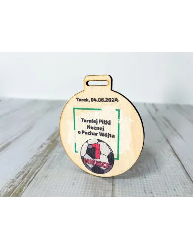 Medal Drewniany 8 cm 8 cm – Twoim Wzorem Nadrukiem UV