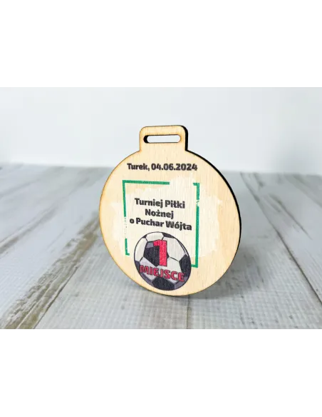 Medal Drewniany 8 cm 8 cm – Twoim Wzorem Nadrukiem UV