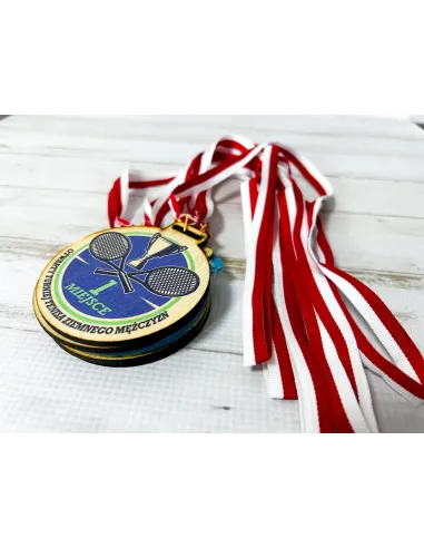Medal Drewniany 8 cm 8 cm – Twoim Wzorem Nadrukiem UV