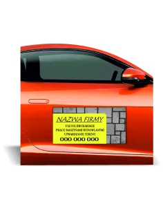 Magnes na Samochód Reklama Magnetyczna 60x30 cm Usługi