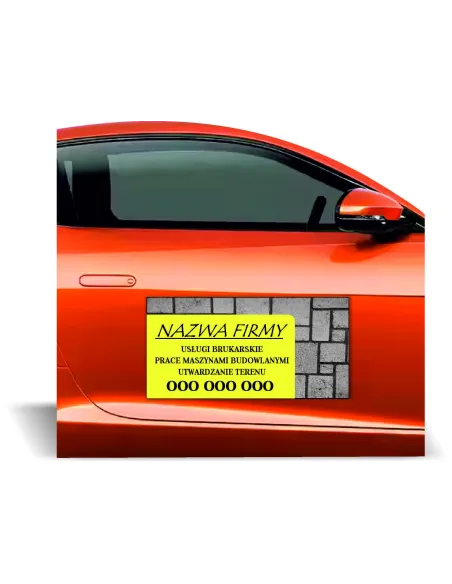 Magnes na Samochód Reklama Magnetyczna 60x30 cm Usługi