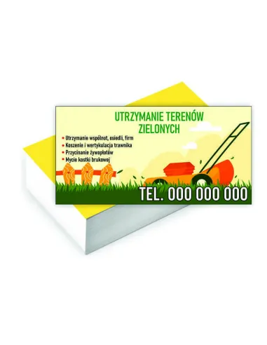 Wizytówki Firmowe Foliowane 1000 szt Utrzymanie Terenów
