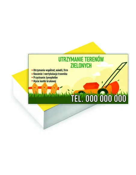 Wizytówki Firmowe Foliowane 1000 szt Utrzymanie Terenów
