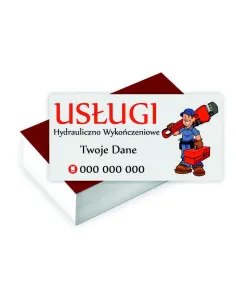 Wizytówki Firmowe 200szt Usługi Hydrauliczne Różne Wzory