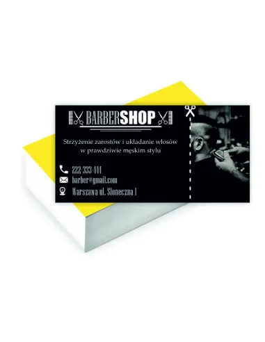 Wizytówki 100szt Firmowe Barber Shop Gotowe Projekty