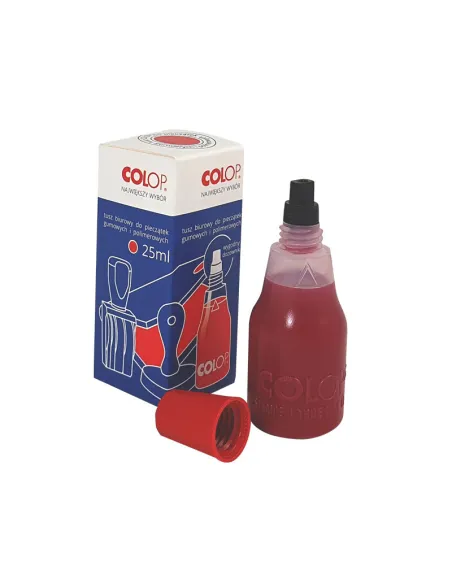 Tusz do Pieczątek Gumowych i Polimerowych Wodny Czerwony