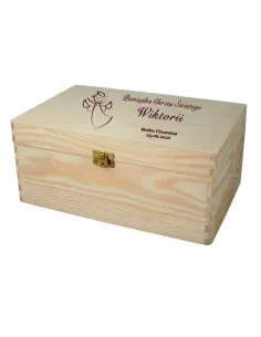 Pudełko Wspomnień na Chrzest Personalizowany z Grawerem