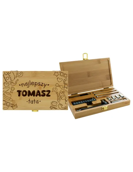 Skrzynka z Narzędziami Prezent dla Taty Twój Tekst Grawer