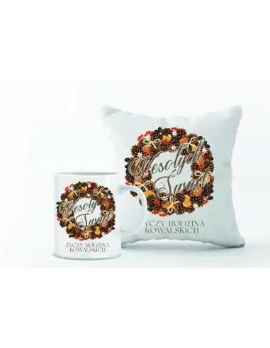 Zestaw Poduszka i Kubek Nadruk Personalizowany Prezent